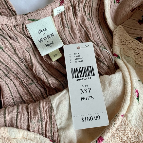 🦄 Anthropologie prairie dress in dusty rose - NWT out of stock online - Picture 13 of 15